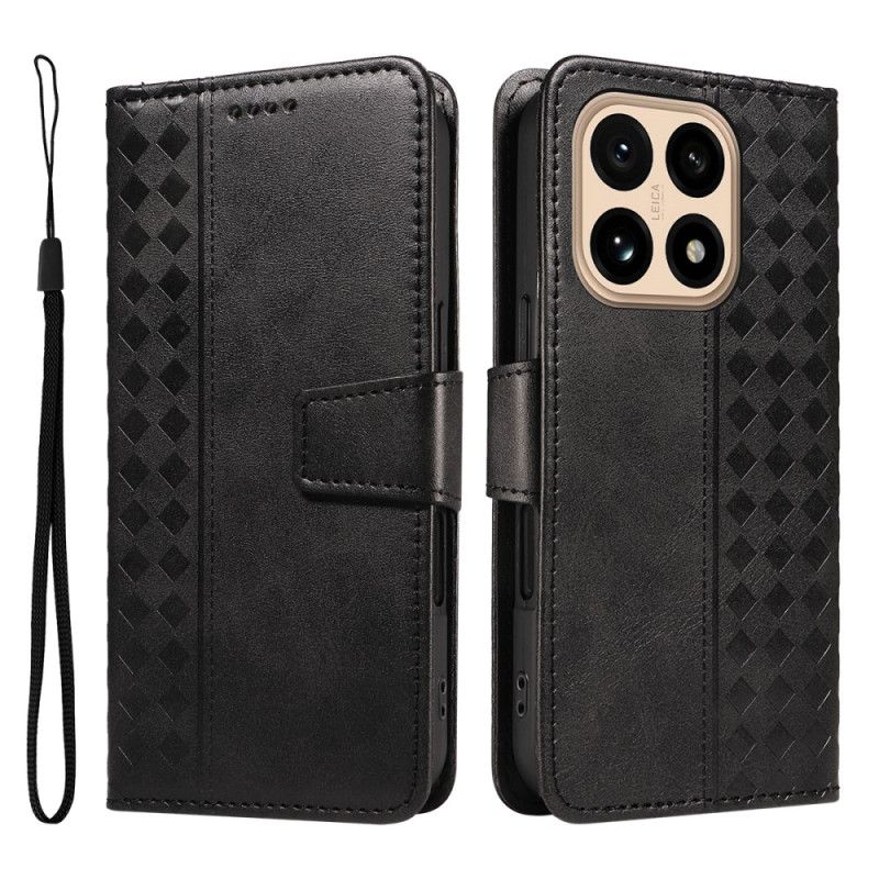 Etui Folio Xiaomi 15t Wykończenia W Romby