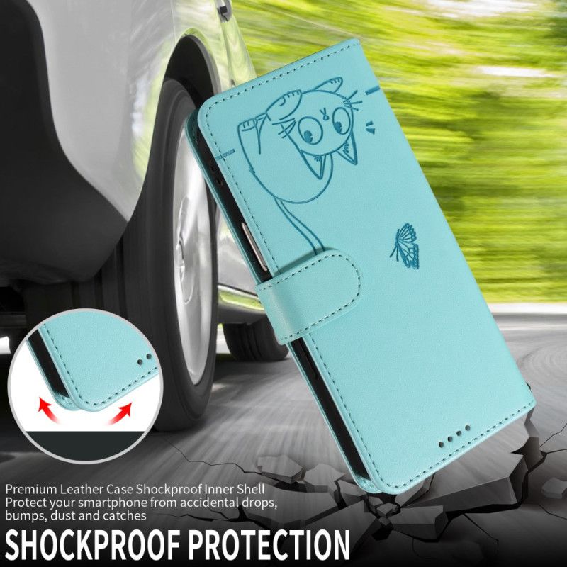 Etui Folio Xiaomi 15t Wzór Na Pasku Z Kotem