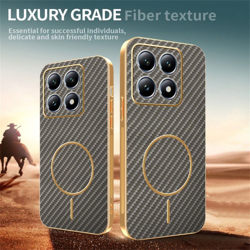 Etui Xiaomi 15t Tekstura Włókna Węglowego Etui Ochronne