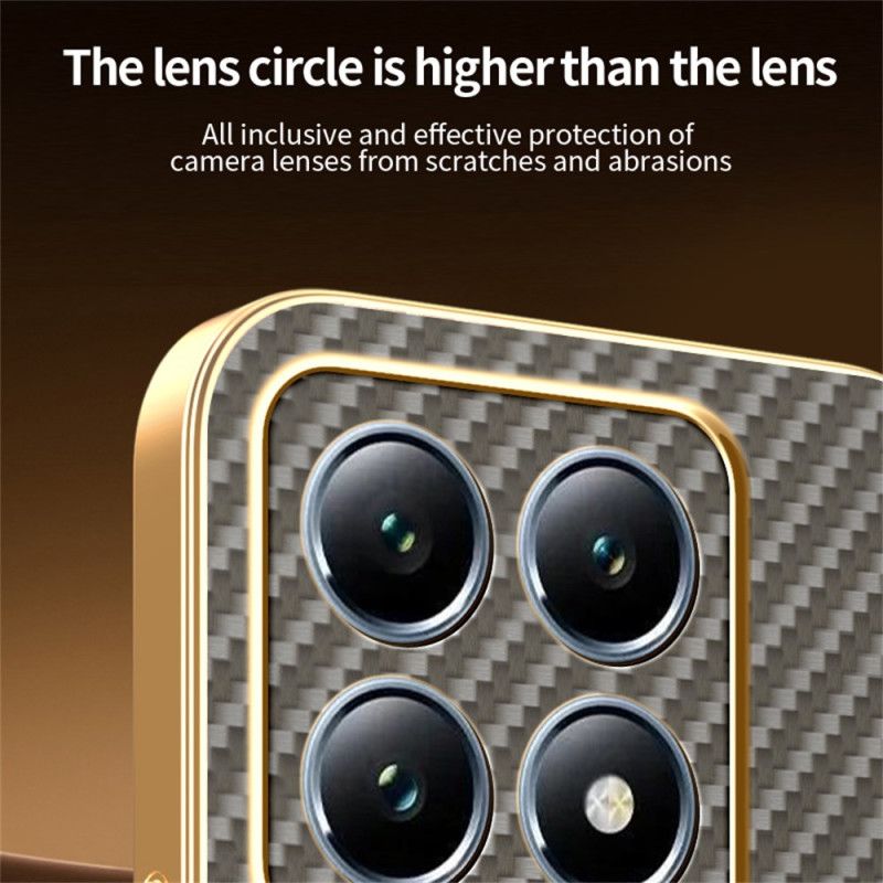 Etui Xiaomi 15t Tekstura Włókna Węglowego Etui Ochronne