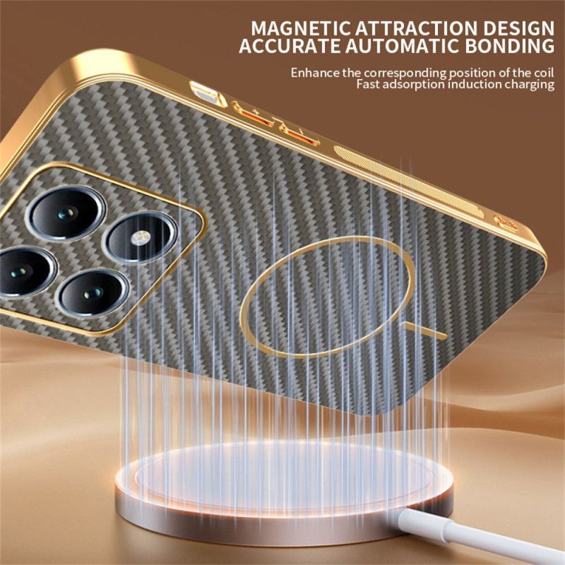 Etui Xiaomi 15t Tekstura Włókna Węglowego Etui Ochronne