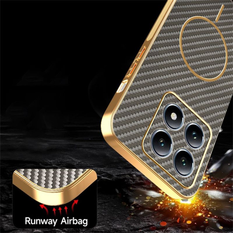 Etui Xiaomi 15t Tekstura Włókna Węglowego Etui Ochronne