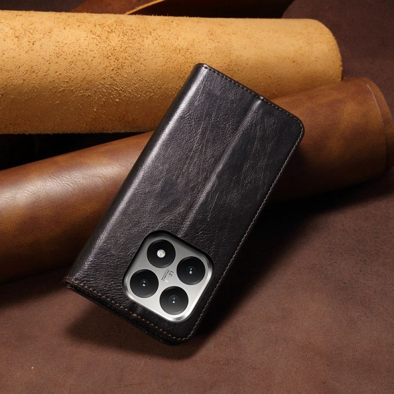 Flip Kotelot Xiaomi 15t Woskowana Sztuczna Skóra Etui Ochronne