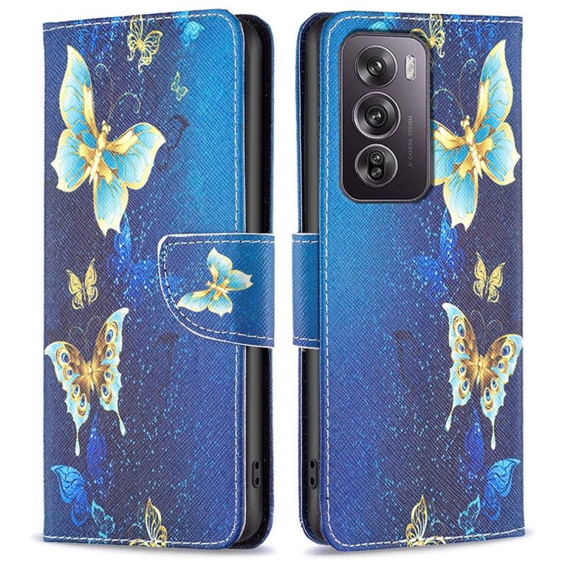 Pokrowce Oppo Reno 12 Pro 5g Złote Motyle
