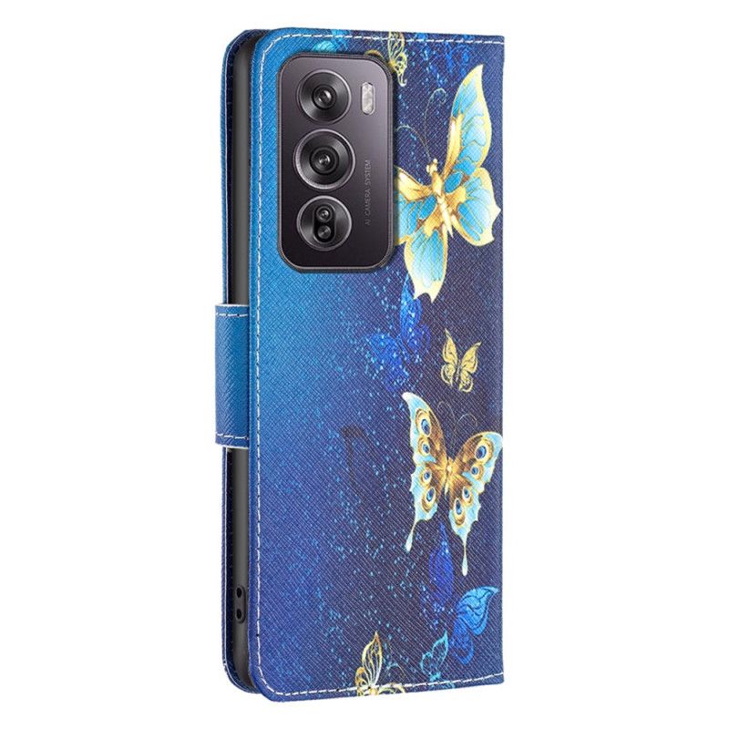 Pokrowce Oppo Reno 12 Pro 5g Złote Motyle