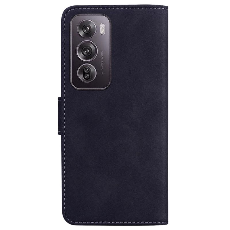 Skórzany Futerał Oppo Reno 12 Pro 5g Etui Na Telefon Nadruk Motyla
