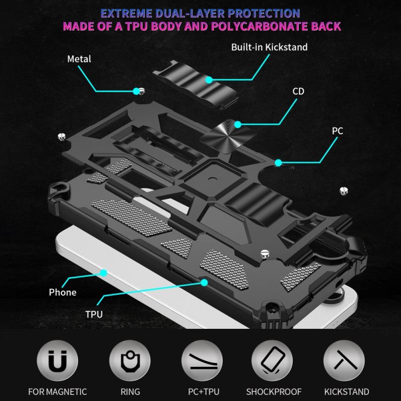 Etui Do Samsung Galaxy S25 Fe Ochrona Przed Wstrząsami Z Wbudowaną Podstawką