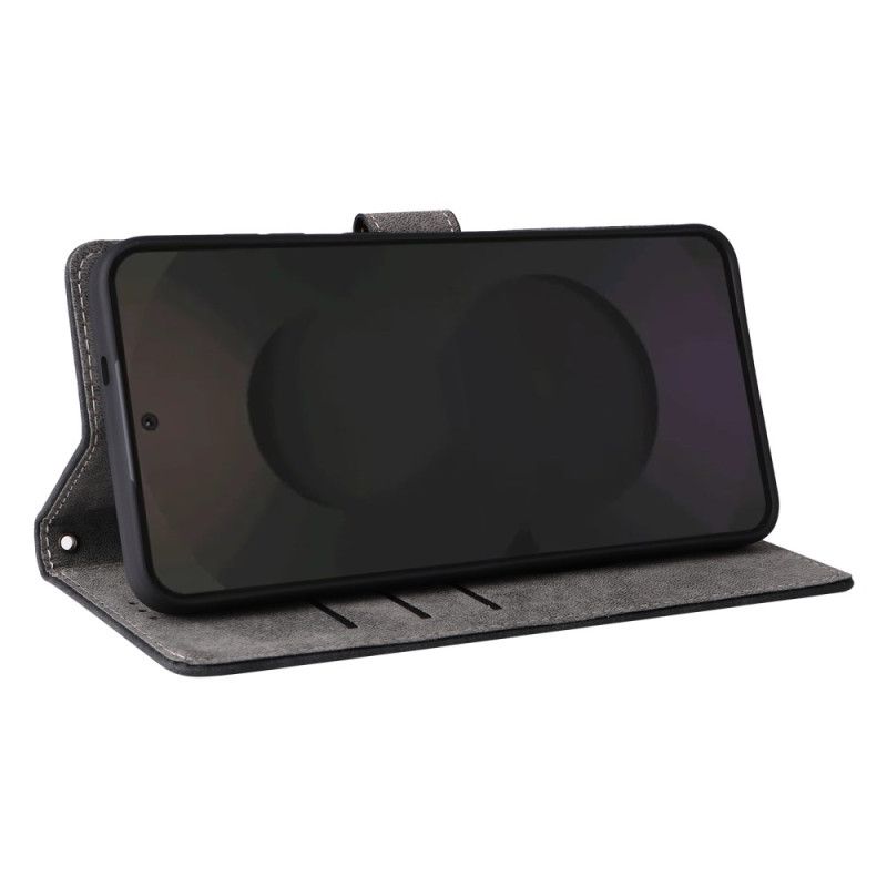 Etui Folio Do Samsung Galaxy S25 Fe Efekt Zamszu Z Ochroną Rfid