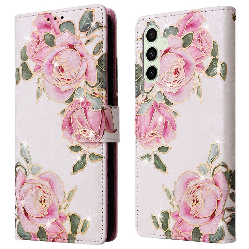 Etui Folio Do Samsung Galaxy S25 Fe Kwiatowy