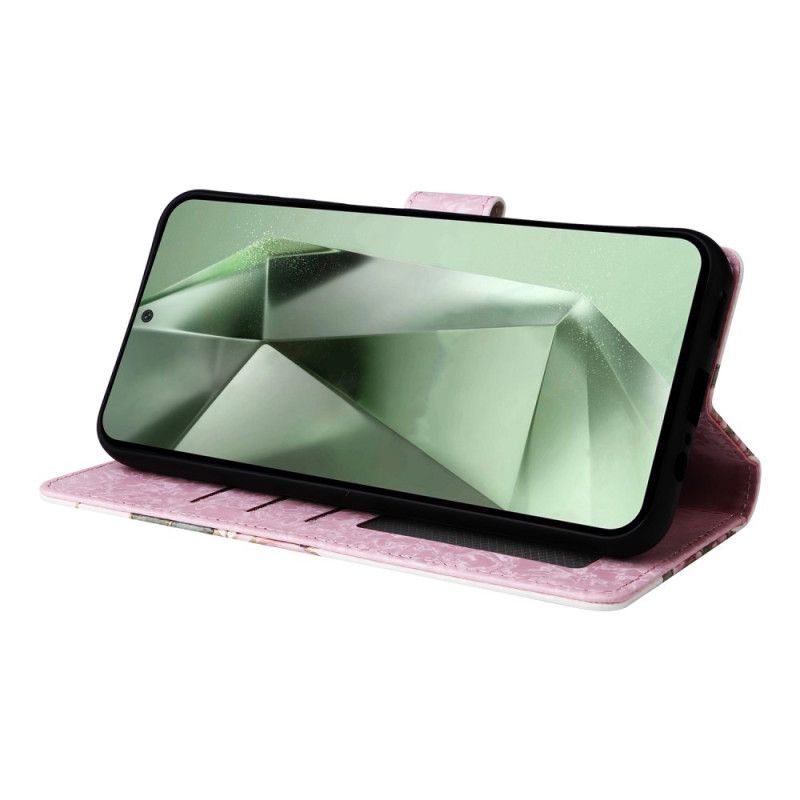 Etui Folio Do Samsung Galaxy S25 Fe Kwiatowy