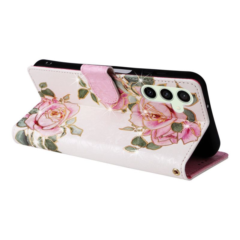 Etui Folio Do Samsung Galaxy S25 Fe Kwiatowy
