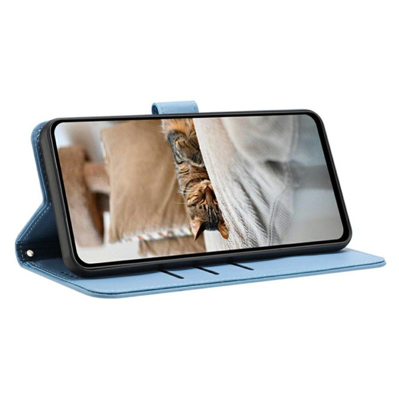 Etui Folio Do Samsung Galaxy S25 Fe Nadruk Kota Z Paskiem