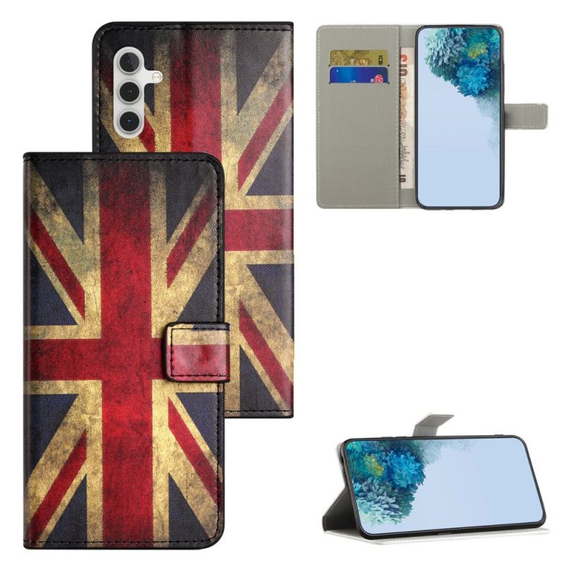 Etui Folio Do Samsung Galaxy S25 Fe Stara Flaga Brytyjska