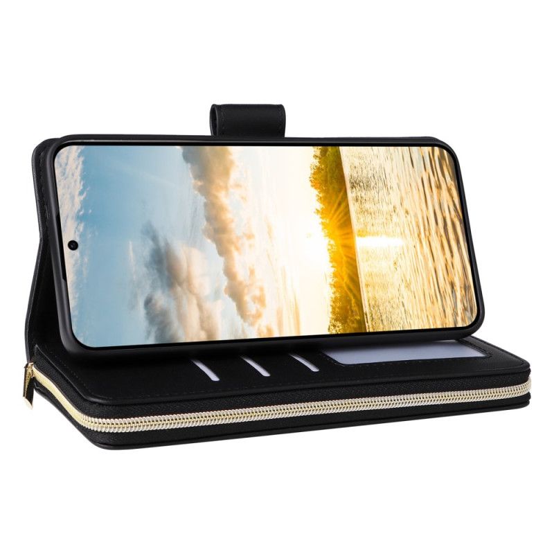 Etui Folio Do Samsung Galaxy S25 Fe Sztuczna Skóra Z Paskiem