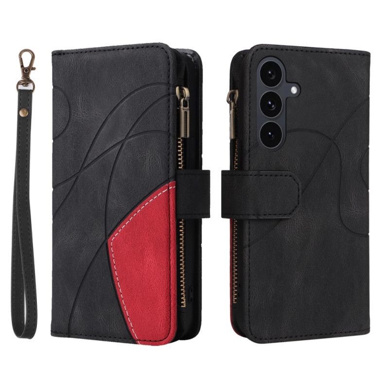 Etui Folio Samsung Galaxy S25 Fe Dwukolorowa Falbana