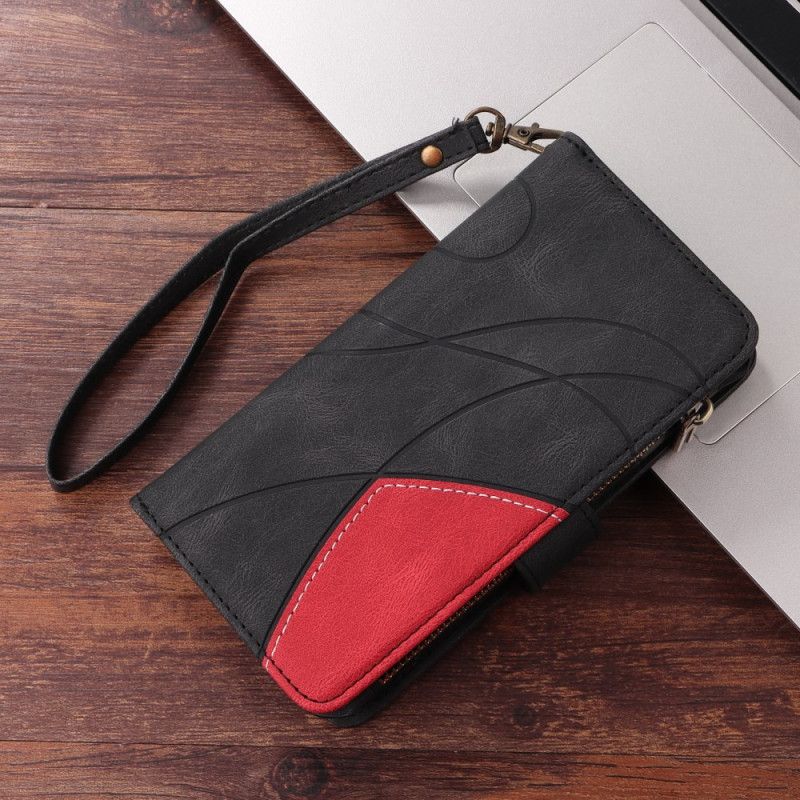 Etui Folio Samsung Galaxy S25 Fe Dwukolorowa Falbana