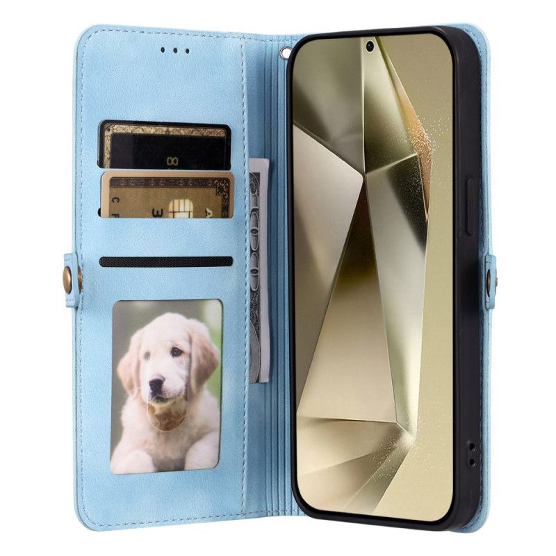 Etui Folio Samsung Galaxy S25 Fe Efekt Zamszu Mandali