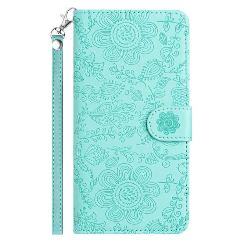 Etui Folio Samsung Galaxy S25 Fe Floralie Z Paskiem Etui Ochronne