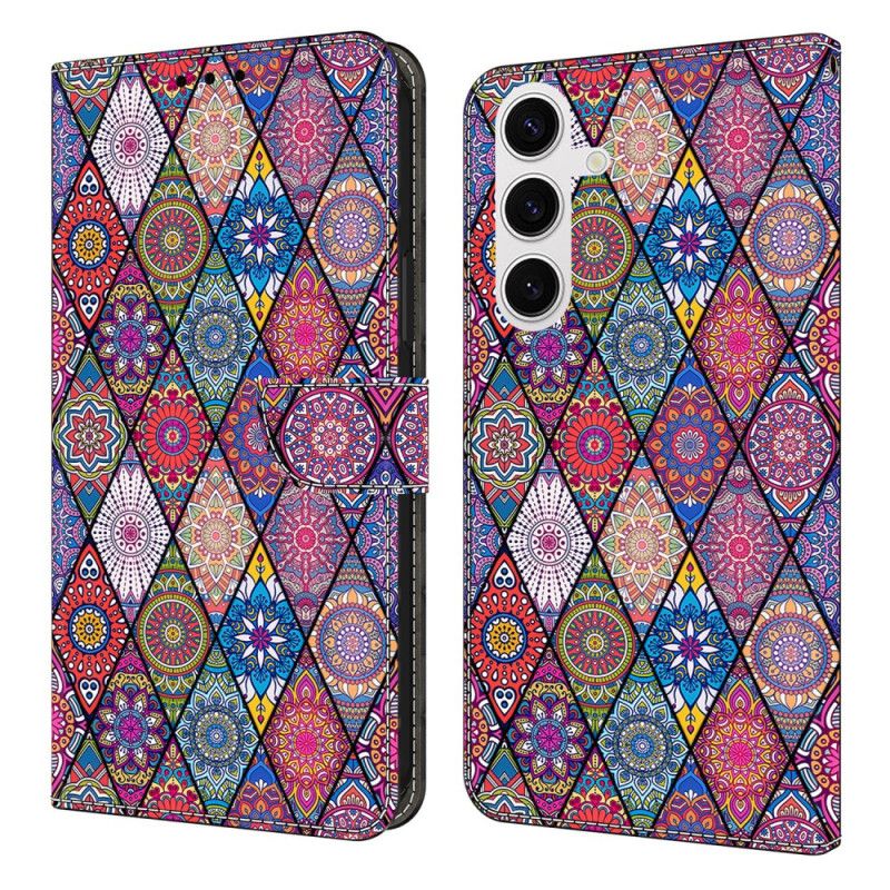 Etui Folio Samsung Galaxy S25 Fe Patchwork Etui Ochronne