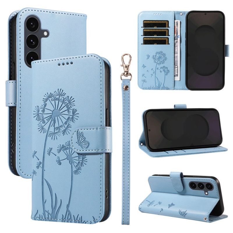 Etui Folio Samsung Galaxy S25 Fe Wzór Dmuchawca Z Paskiem