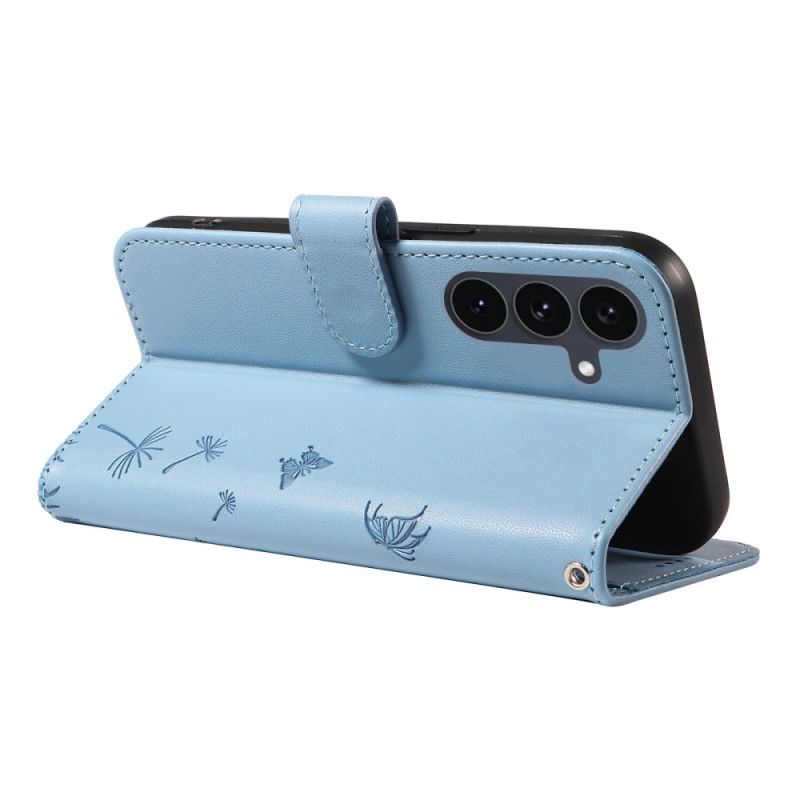 Etui Folio Samsung Galaxy S25 Fe Wzór Dmuchawca Z Paskiem