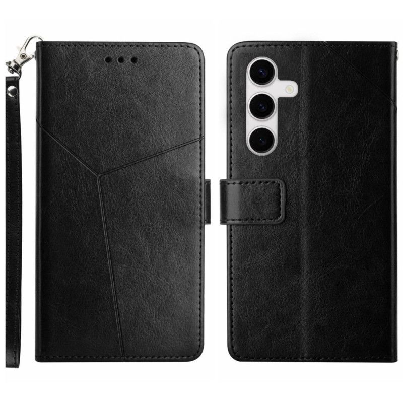Etui Folio Samsung Galaxy S25 Fe Wzór Y Z Paskiem Etui Ochronne