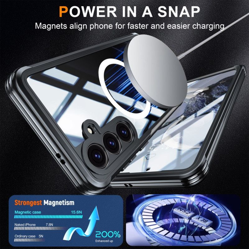 Etui Samsung Galaxy S25 Fe Magnetyczna Z Folią Ochronną Na Ekran