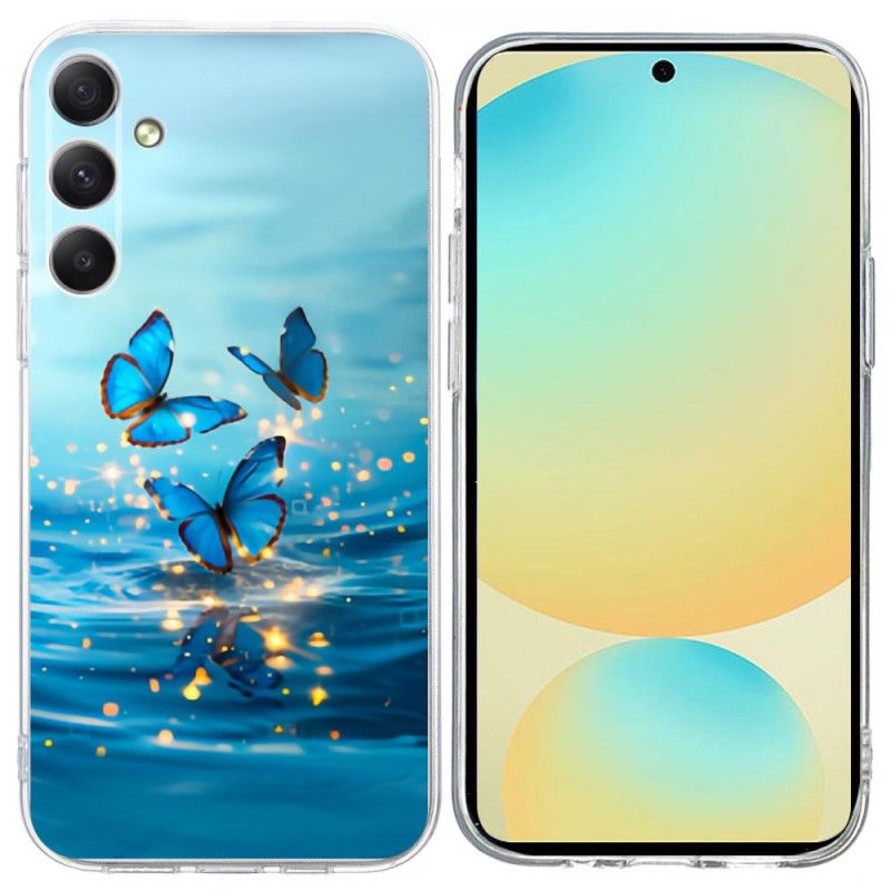 Etui Samsung Galaxy S25 Fe Niebieskie Motyle