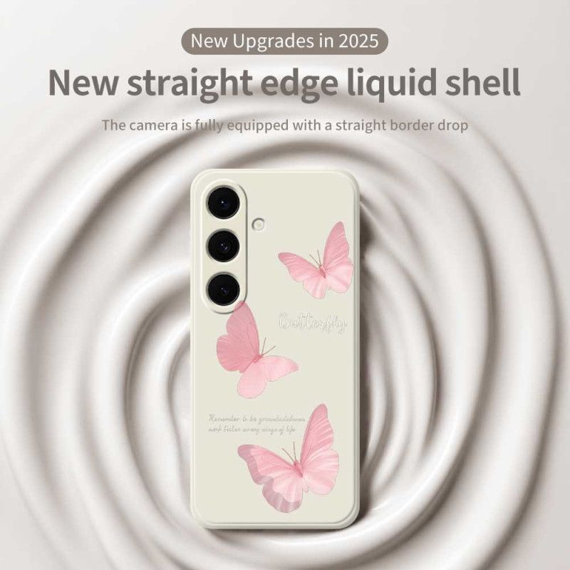 Etui Samsung Galaxy S25 Fe Silikon Różowy Motyl Etui Ochronne