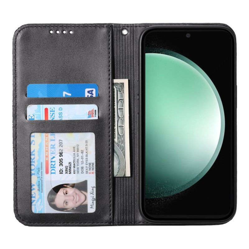 Flip Kotelot Samsung Galaxy S25 Fe Wzór W Romby Z Paskiem