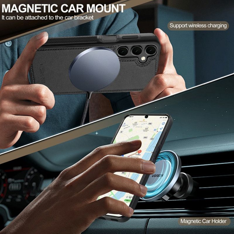 Futerały Samsung Galaxy S25 Fe Etui Na Telefon Kompatybilny Z Magsafe Skórzany Styl