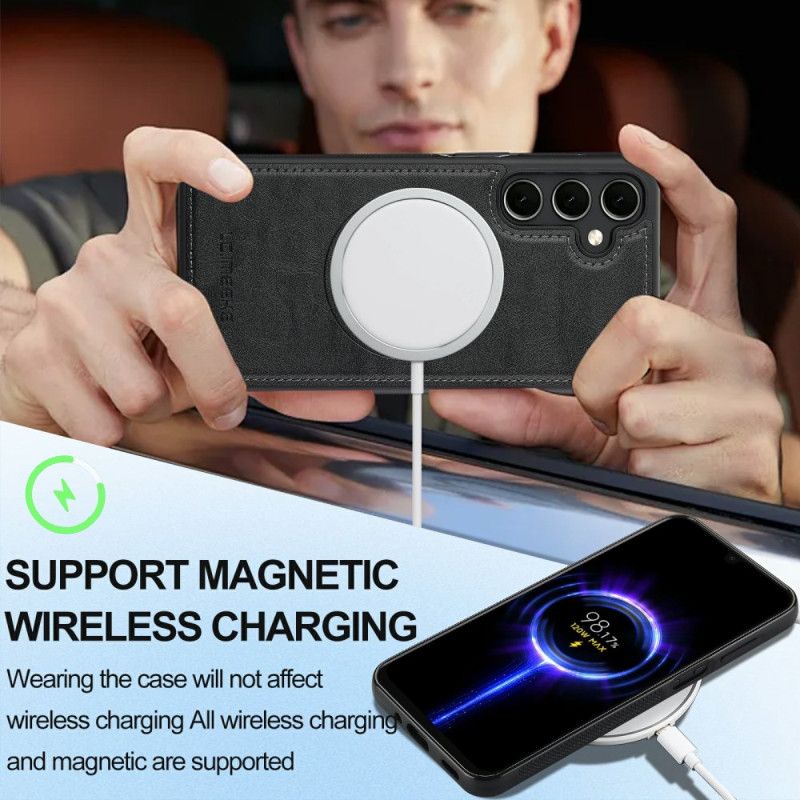 Futerały Samsung Galaxy S25 Fe Etui Na Telefon Kompatybilny Z Magsafe Skórzany Styl
