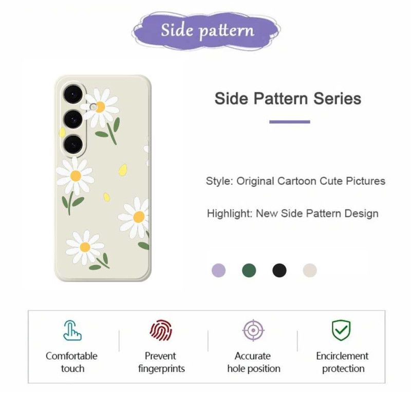 Futerały Samsung Galaxy S25 Fe Etui Na Telefon Silikon Stokrotka