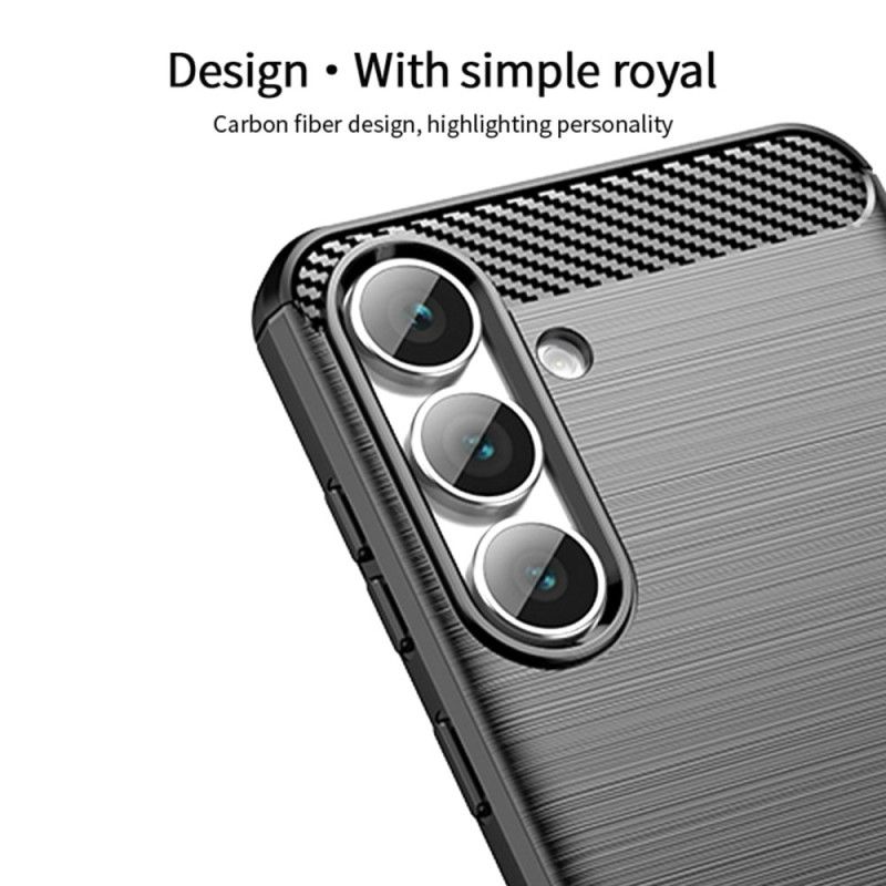 Futerały Samsung Galaxy S25 Fe Etui Na Telefon Szczotkowane Włókno Węglowe