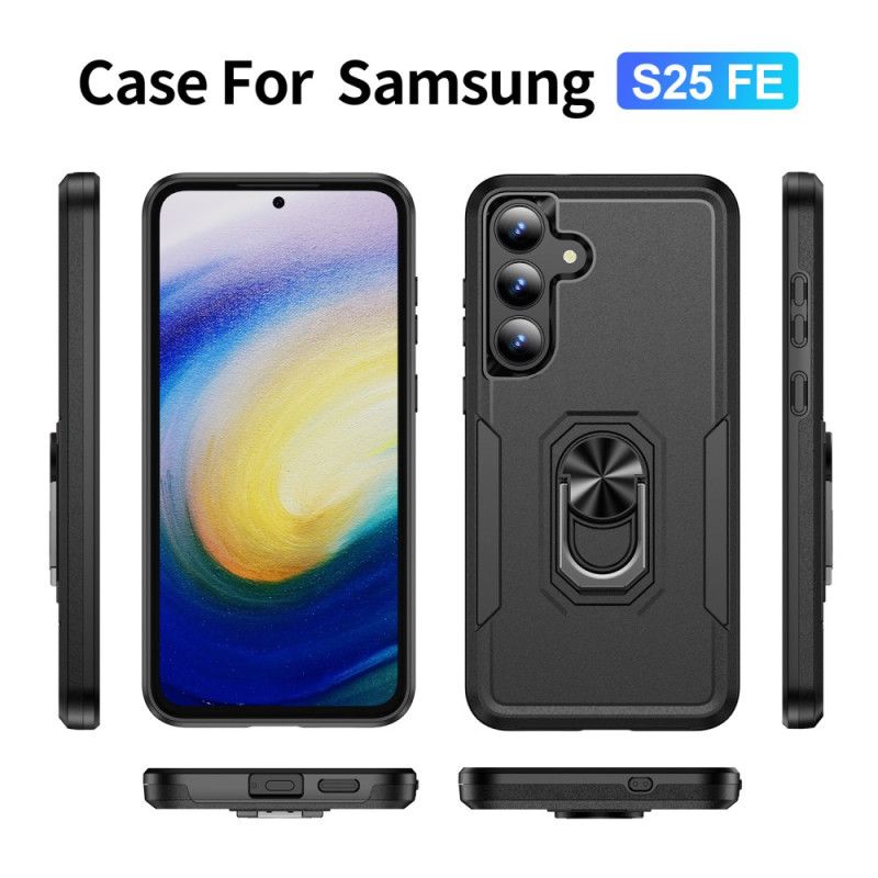 Futerały Samsung Galaxy S25 Fe Etui Na Telefon Uchwyt Na Pierścień Z Efektem Metalu