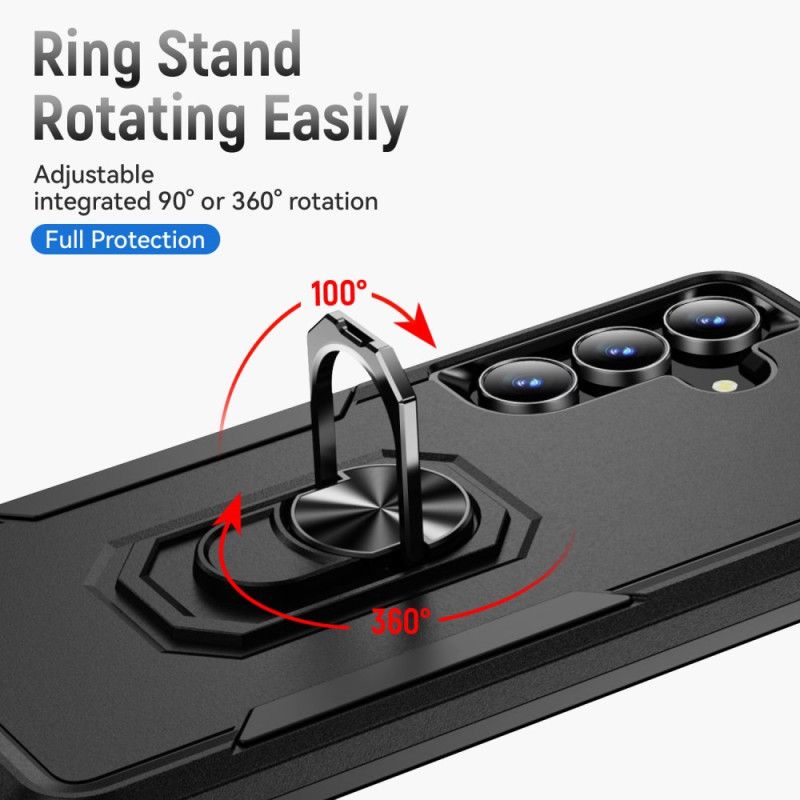 Futerały Samsung Galaxy S25 Fe Etui Na Telefon Uchwyt Na Pierścień Z Efektem Metalu