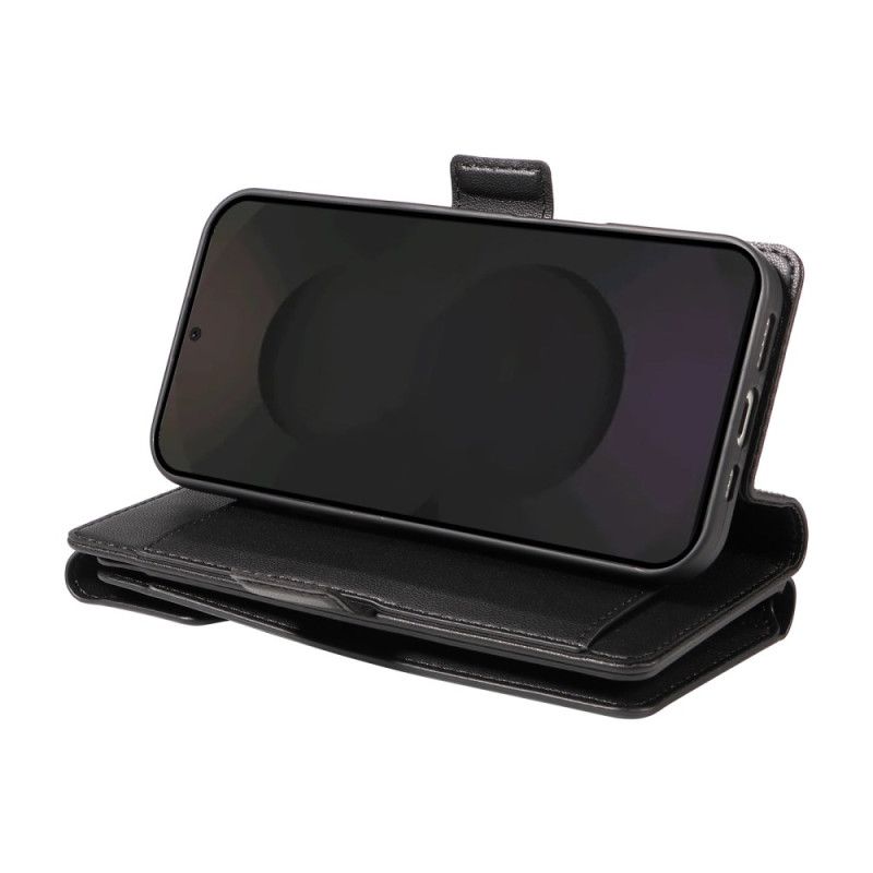 Skórzany Futerał Samsung Galaxy S25 Fe Etui Na Telefon Etui Na Karty I Pasek Na Nadgarstek