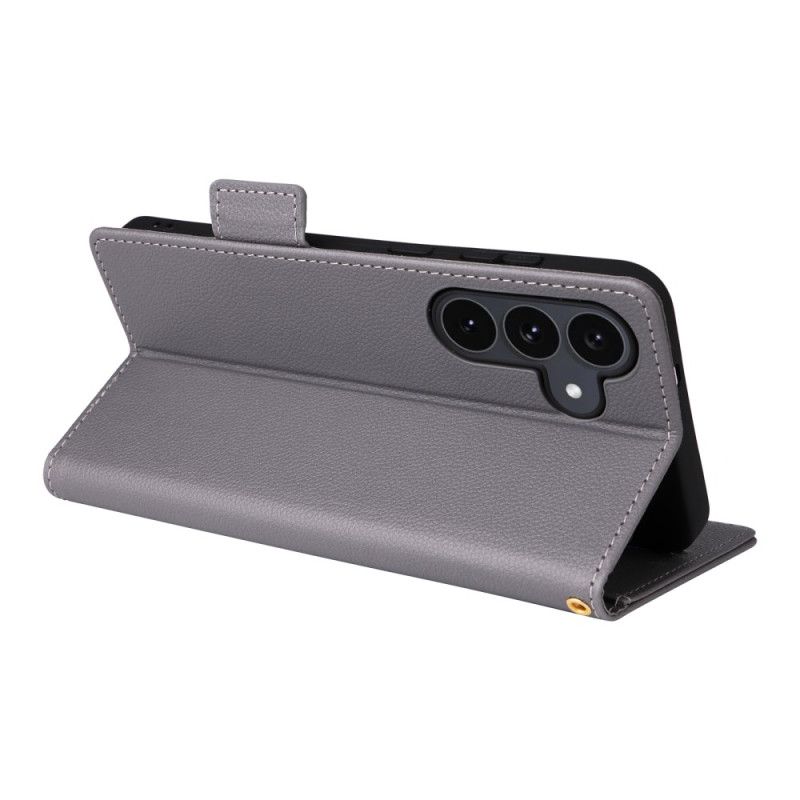 Skórzany Futerał Samsung Galaxy S25 Fe Etui Na Telefon Klasyczny Portfel Z Paskiem