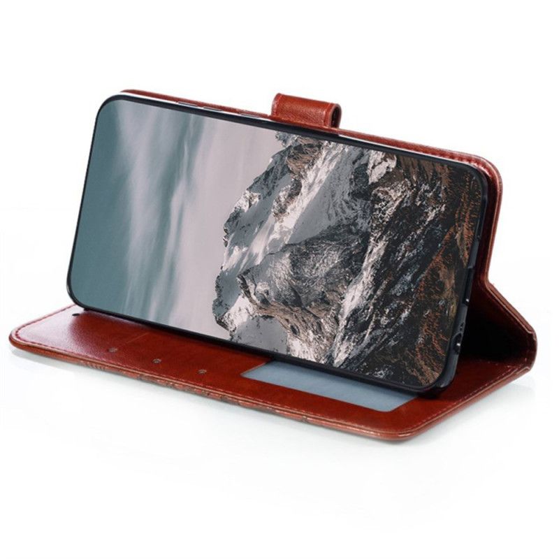 Skórzany Futerał Samsung Galaxy S25 Fe Etui Na Telefon Wzór Mandali