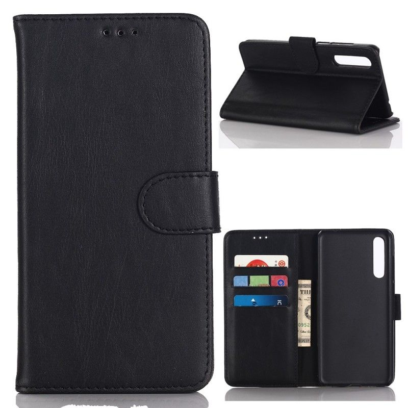 Etui Folio Huawei P20 Pro Czarny Imitacja Skóry W Stylu Retro
