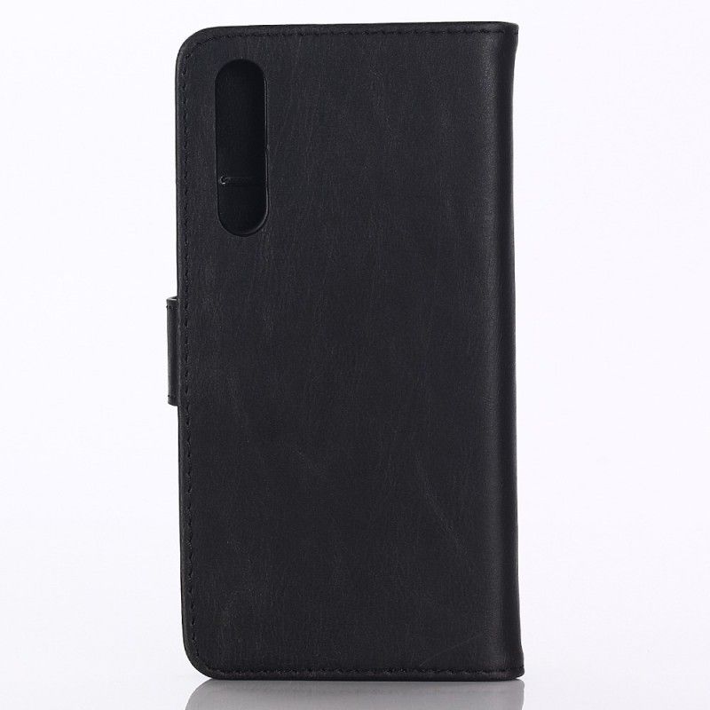 Etui Folio Huawei P20 Pro Czarny Imitacja Skóry W Stylu Retro