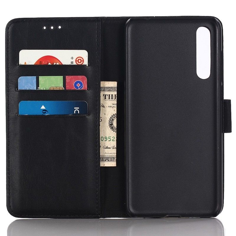 Etui Folio Huawei P20 Pro Czarny Imitacja Skóry W Stylu Retro