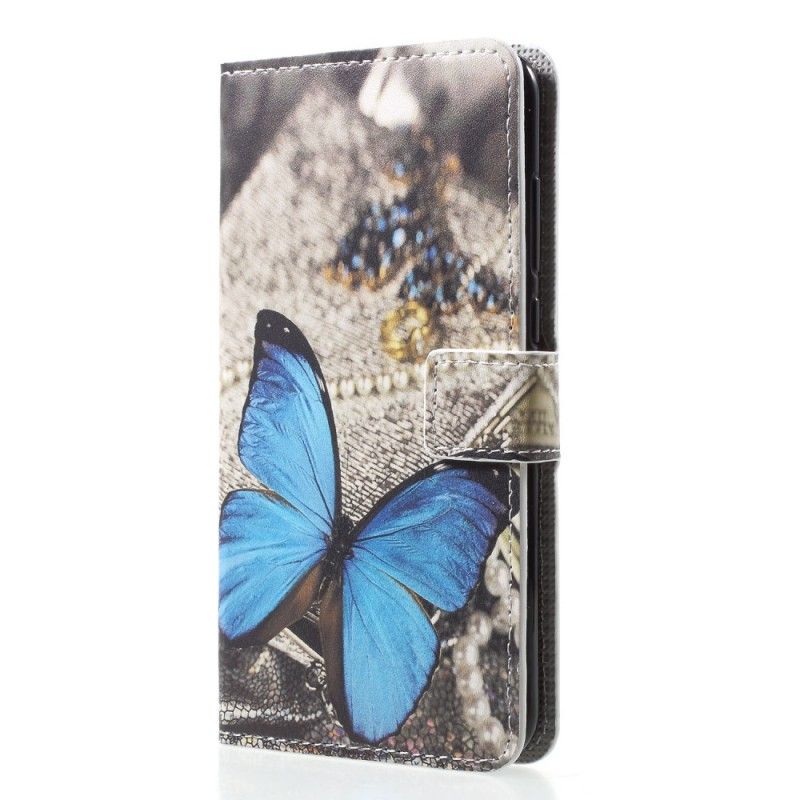 Etui Folio Huawei P20 Pro Niebieski Motyl Etui Ochronne