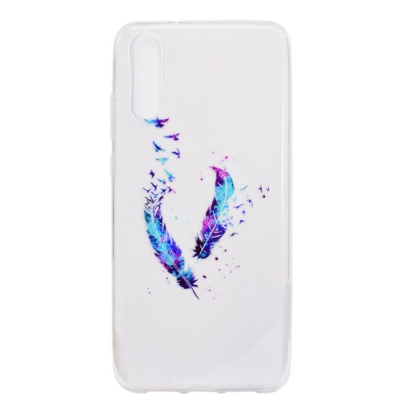 Futerały Huawei P20 Pro Etui na Telefon Przezroczyste Pióra