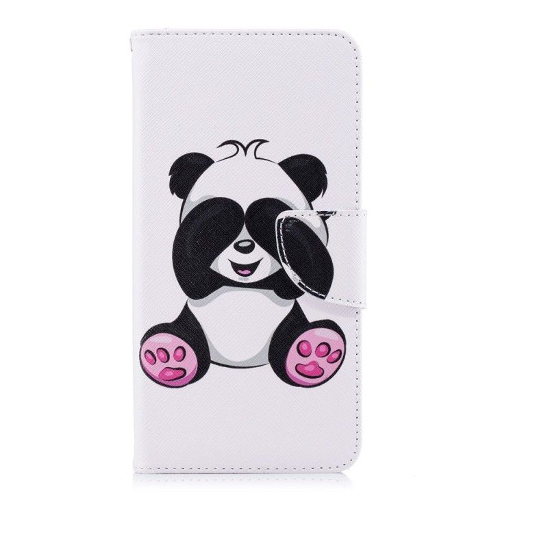 Skórzany Futerał Huawei P20 Pro Etui na Telefon Zabawna Panda
