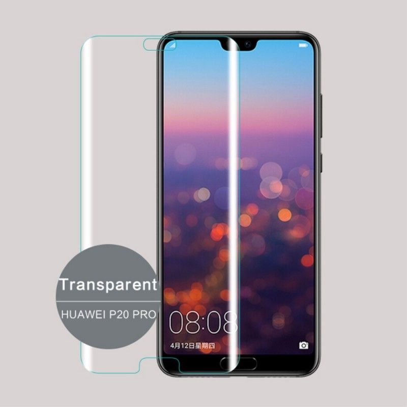 Zakrzywiona Ochrona Ze Szkła Hartowanego Huawei P20 Pro Przezroczysty Czarny Mofi
