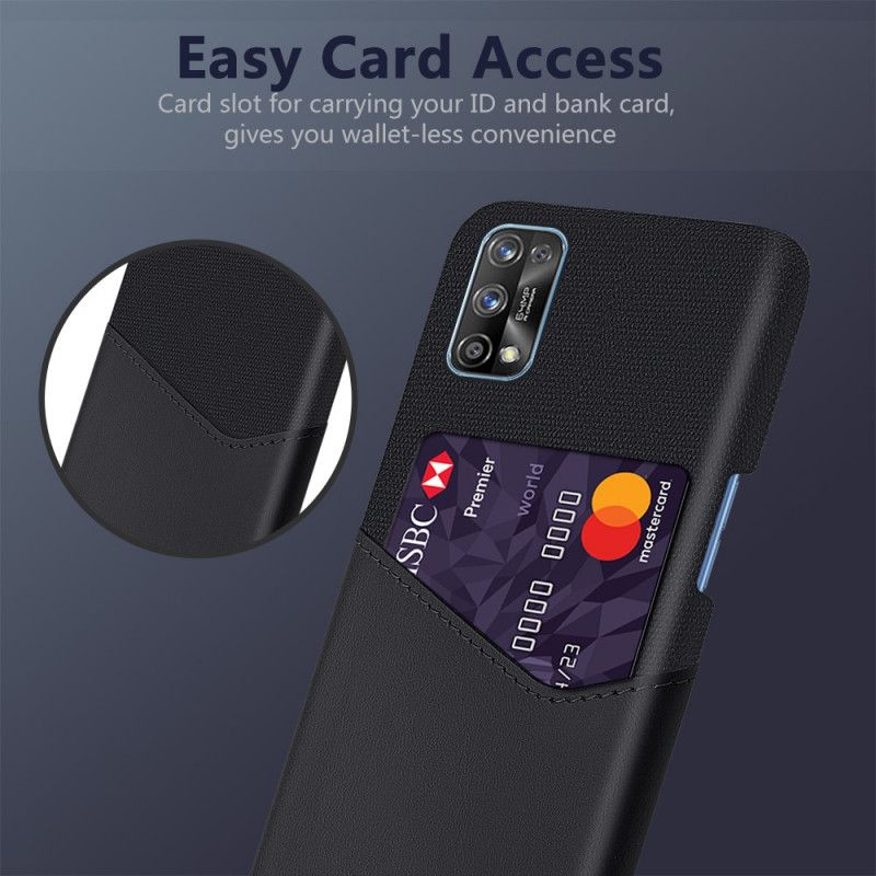 Etui Realme 7 Pro Szary Czarny Posiadacz Karty Ksq