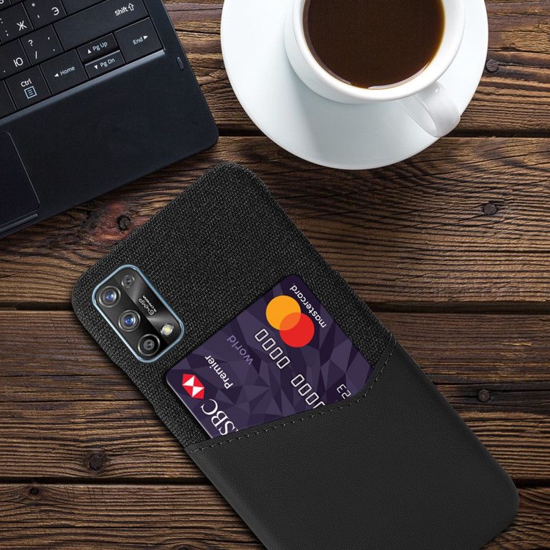 Etui Realme 7 Pro Szary Czarny Posiadacz Karty Ksq