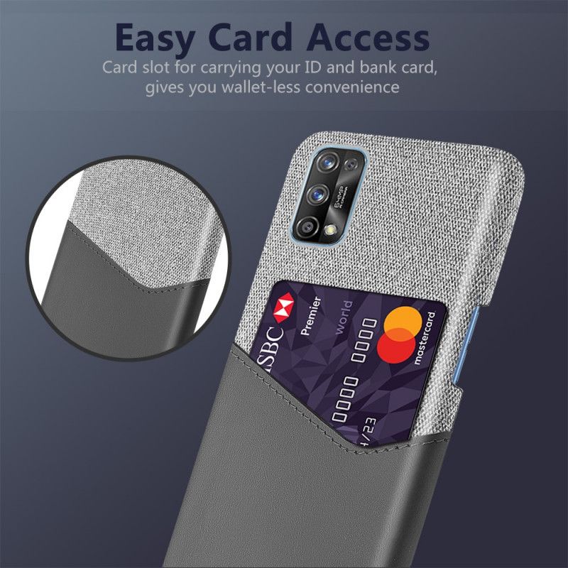 Etui Realme 7 Pro Szary Czarny Posiadacz Karty Ksq