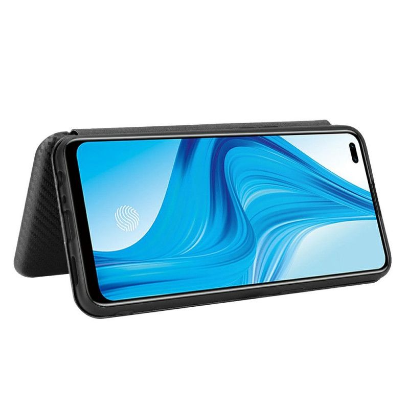 Flip Kotelot Realme 7 Pro Zielony Czarny Kolorowy Silikon Węglowy